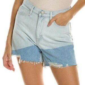 Hudson Jeans Devon High Waist Denim Boyfriend Shorts Extracted Triangle